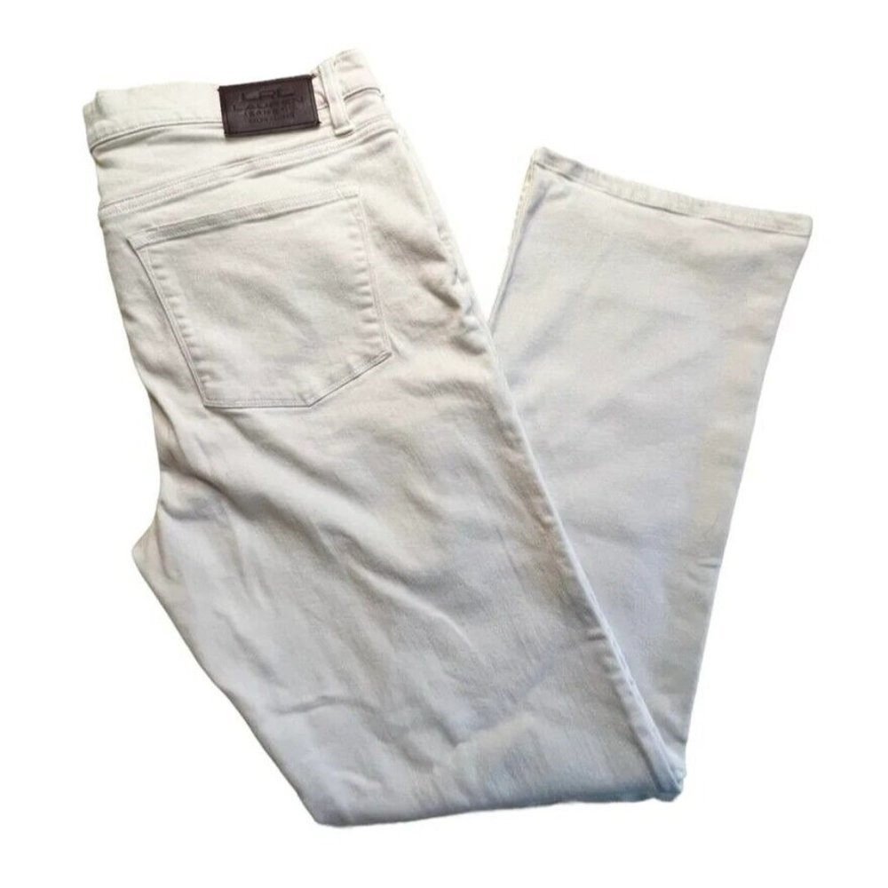 Lauren Ralph Lauren Women’s Size 16 Khaki Straight Leg Basic Light Ivory/Khaki